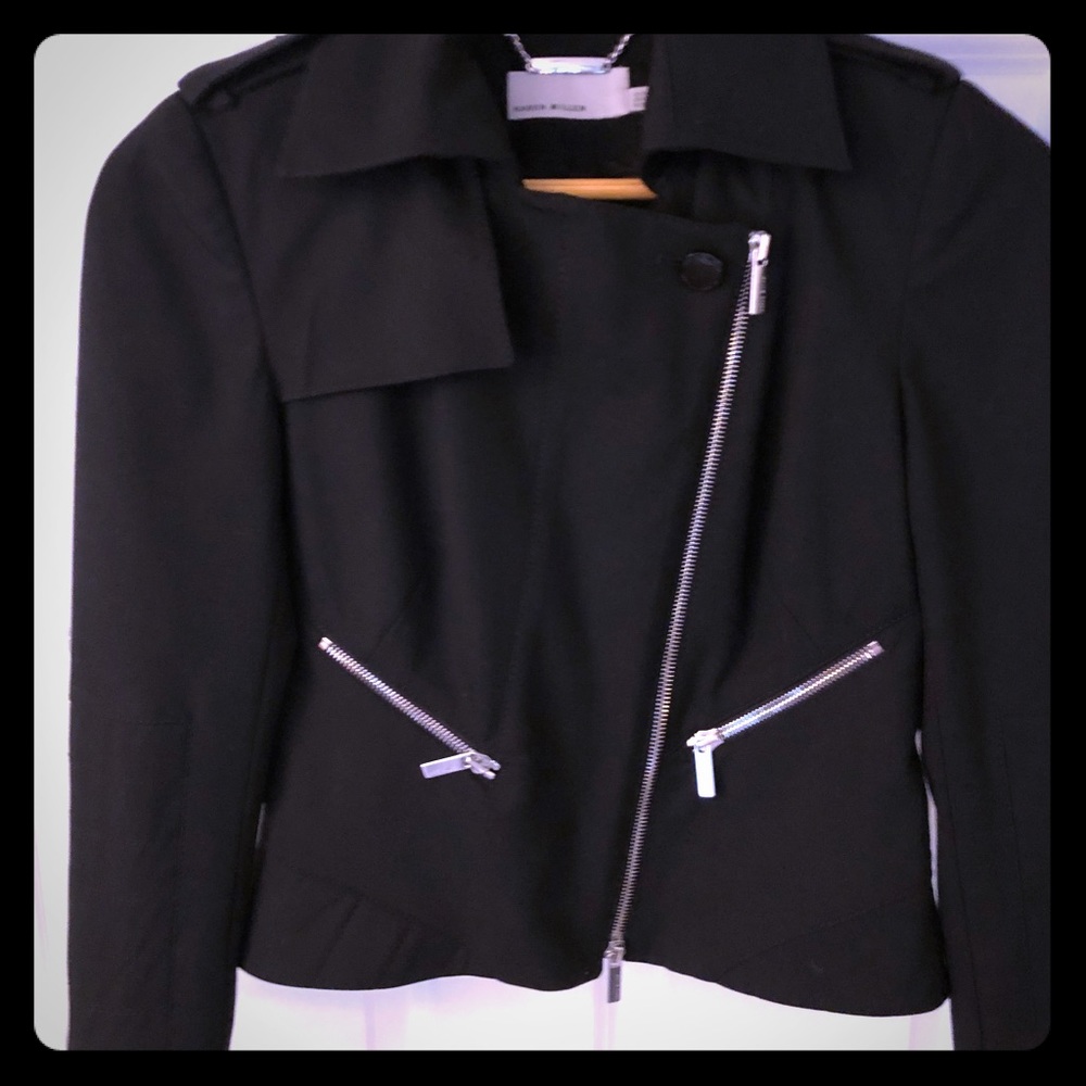 Karen Millen black cropped jacket / blazer